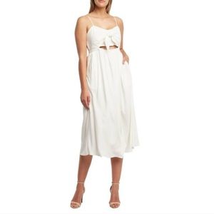 Bardot Ibiza bow cutout Sundress in Ivory size 6 S. NWOT